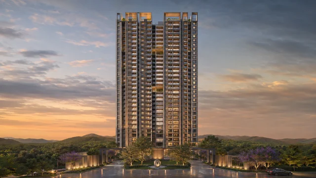 Bren Ananta twin tower exterior render on NH-209 Kanakapura Road, Bengaluru